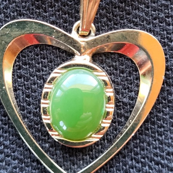 (Vintage) Fashion Jewelry necklace with pendent heart. - Picture 1 of 6
